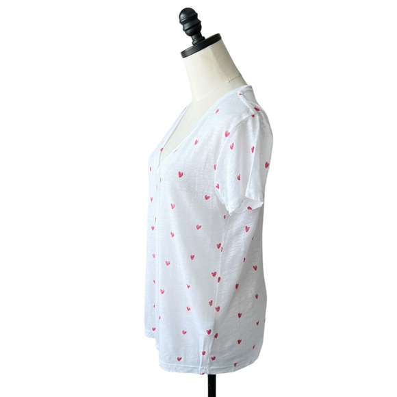 Rails Cara Linen Heart Print Tee | XS - Picture 4 of 11